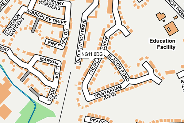 NG11 6DG map - OS OpenMap – Local (Ordnance Survey)