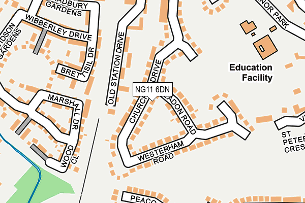 NG11 6DN map - OS OpenMap – Local (Ordnance Survey)