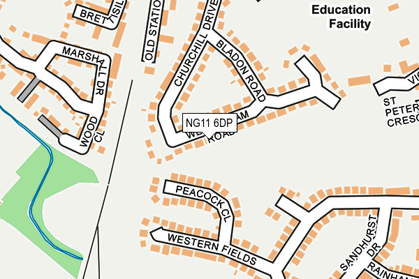 NG11 6DP map - OS OpenMap – Local (Ordnance Survey)