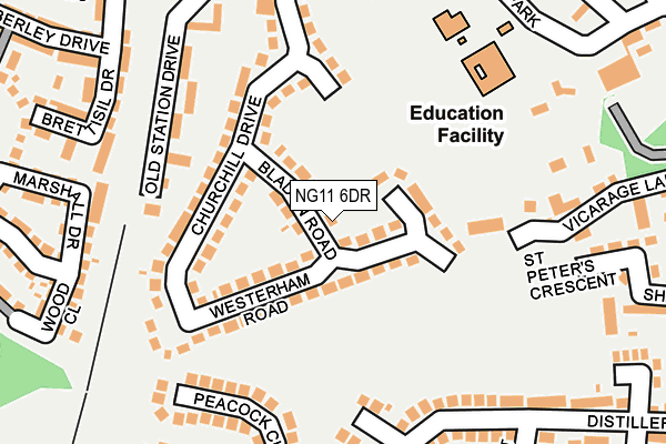 NG11 6DR map - OS OpenMap – Local (Ordnance Survey)