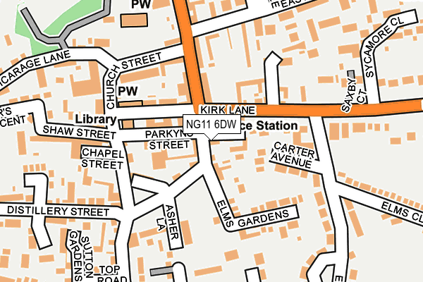 NG11 6DW map - OS OpenMap – Local (Ordnance Survey)