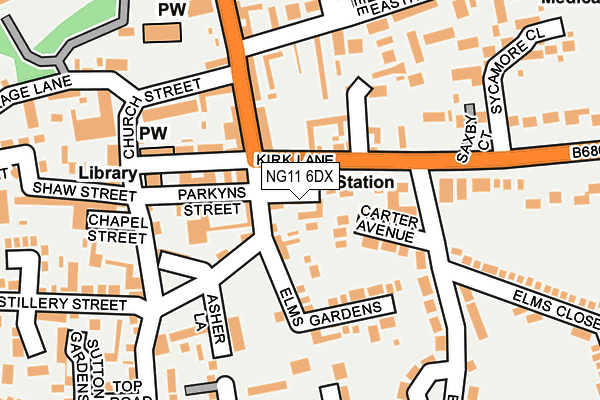 NG11 6DX map - OS OpenMap – Local (Ordnance Survey)