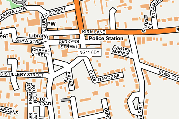 NG11 6DY map - OS OpenMap – Local (Ordnance Survey)