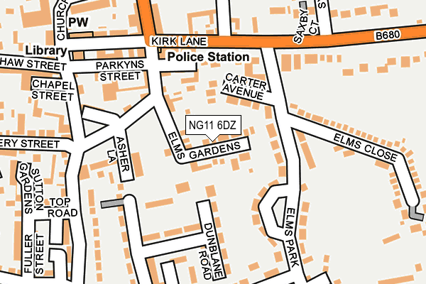 NG11 6DZ map - OS OpenMap – Local (Ordnance Survey)