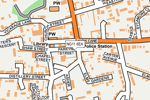 NG11 6EA map - OS OpenMap – Local (Ordnance Survey)