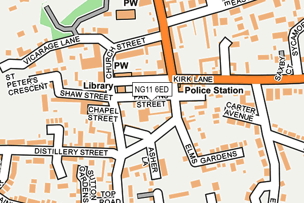 NG11 6ED map - OS OpenMap – Local (Ordnance Survey)