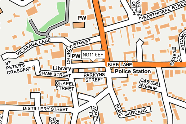 NG11 6EF map - OS OpenMap – Local (Ordnance Survey)