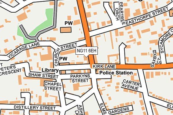 NG11 6EH map - OS OpenMap – Local (Ordnance Survey)