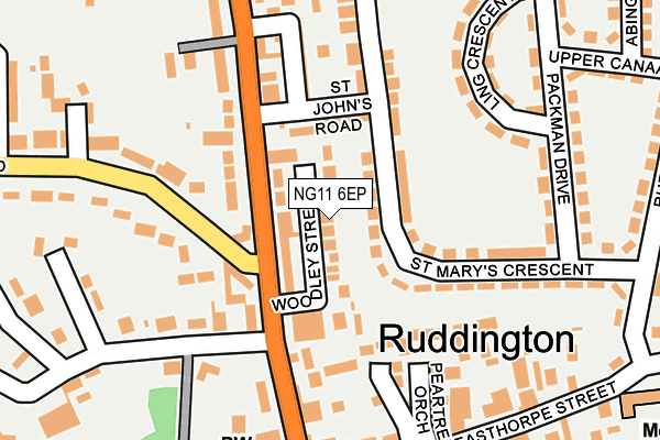 NG11 6EP map - OS OpenMap – Local (Ordnance Survey)