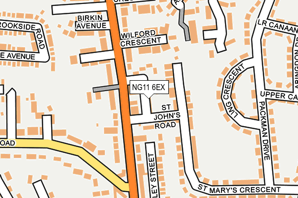 NG11 6EX map - OS OpenMap – Local (Ordnance Survey)