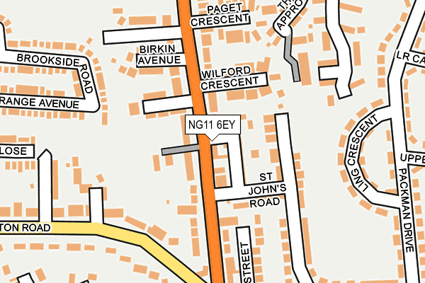 NG11 6EY map - OS OpenMap – Local (Ordnance Survey)