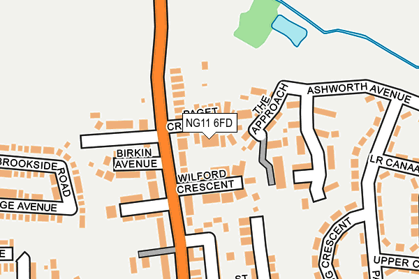NG11 6FD map - OS OpenMap – Local (Ordnance Survey)