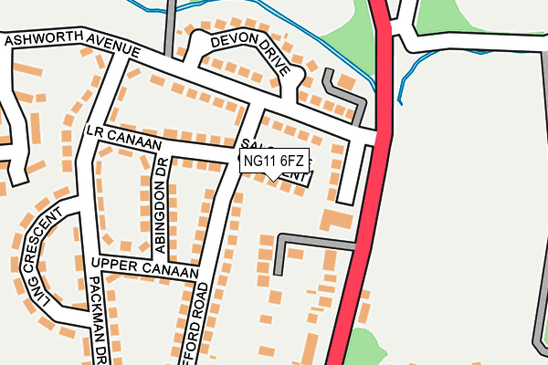 NG11 6FZ map - OS OpenMap – Local (Ordnance Survey)