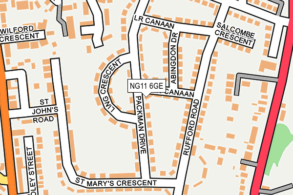 NG11 6GE map - OS OpenMap – Local (Ordnance Survey)