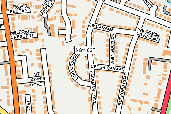 NG11 6GF map - OS OpenMap – Local (Ordnance Survey)