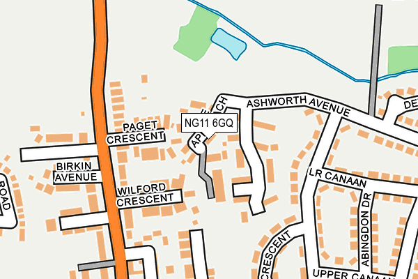 NG11 6GQ map - OS OpenMap – Local (Ordnance Survey)