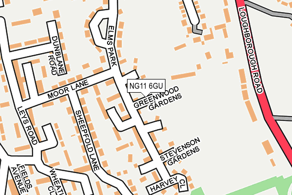 NG11 6GU map - OS OpenMap – Local (Ordnance Survey)