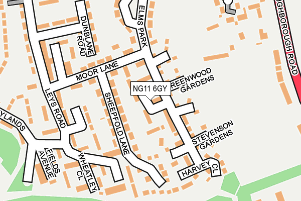 NG11 6GY map - OS OpenMap – Local (Ordnance Survey)