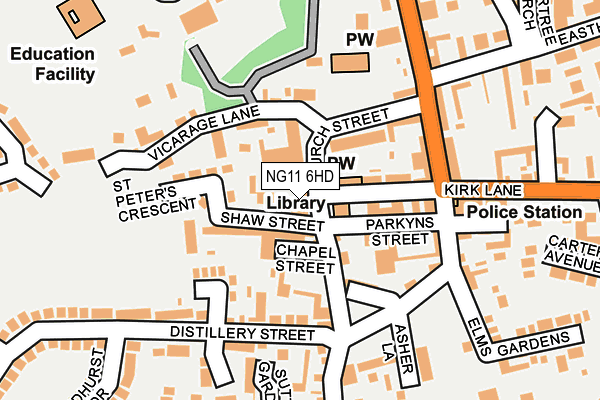 NG11 6HD map - OS OpenMap – Local (Ordnance Survey)