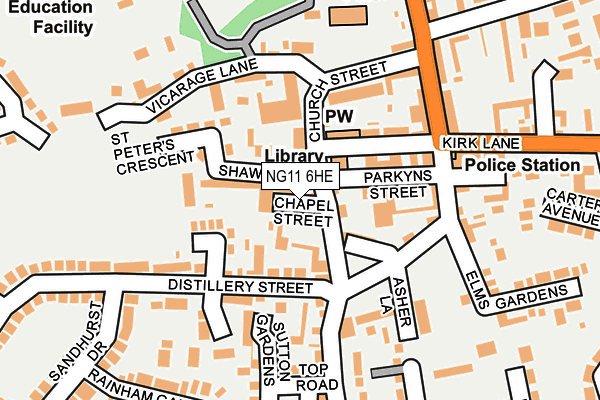 NG11 6HE map - OS OpenMap – Local (Ordnance Survey)