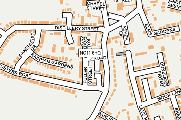 NG11 6HQ map - OS OpenMap – Local (Ordnance Survey)