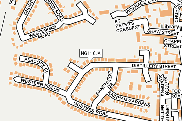 NG11 6JA map - OS OpenMap – Local (Ordnance Survey)