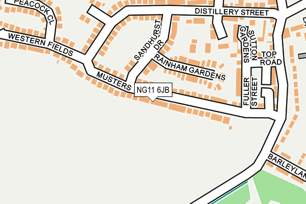 NG11 6JB map - OS OpenMap – Local (Ordnance Survey)