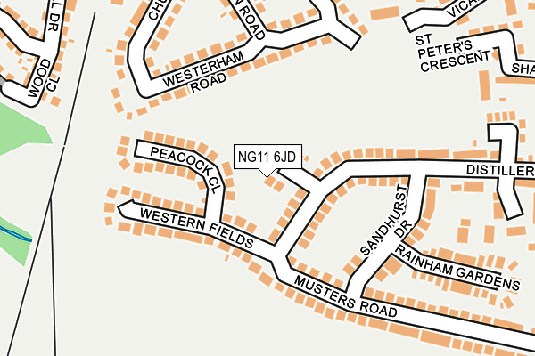 NG11 6JD map - OS OpenMap – Local (Ordnance Survey)