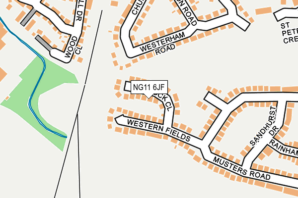 NG11 6JF map - OS OpenMap – Local (Ordnance Survey)