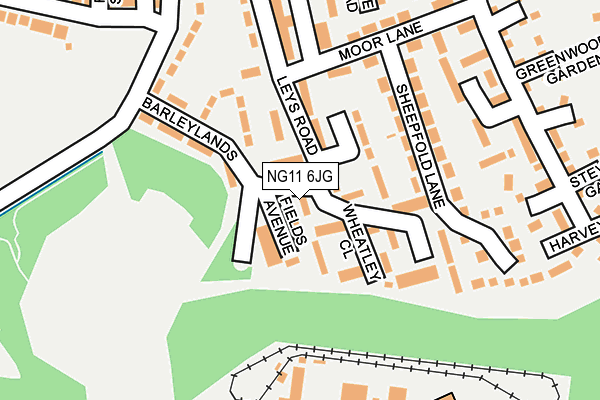 NG11 6JG map - OS OpenMap – Local (Ordnance Survey)