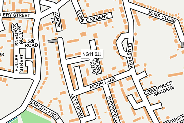 NG11 6JJ map - OS OpenMap – Local (Ordnance Survey)