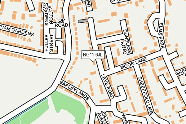 NG11 6JL map - OS OpenMap – Local (Ordnance Survey)