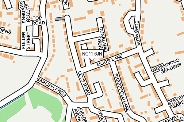 NG11 6JN map - OS OpenMap – Local (Ordnance Survey)