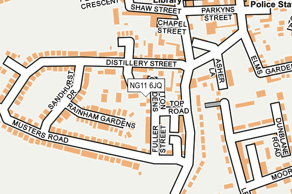 NG11 6JQ map - OS OpenMap – Local (Ordnance Survey)