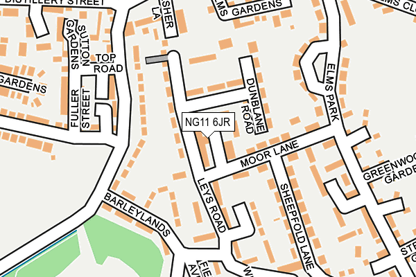 NG11 6JR map - OS OpenMap – Local (Ordnance Survey)