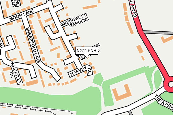 NG11 6NH map - OS OpenMap – Local (Ordnance Survey)