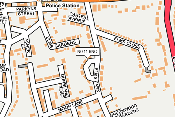 NG11 6NQ map - OS OpenMap – Local (Ordnance Survey)