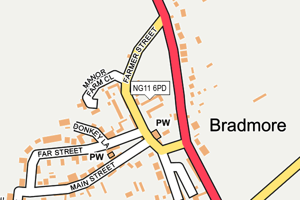 NG11 6PD map - OS OpenMap – Local (Ordnance Survey)