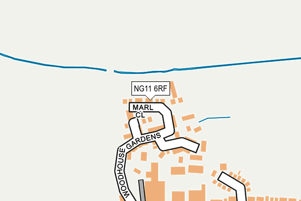 NG11 6RF map - OS OpenMap – Local (Ordnance Survey)