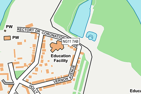 NG11 7AB map - OS OpenMap – Local (Ordnance Survey)