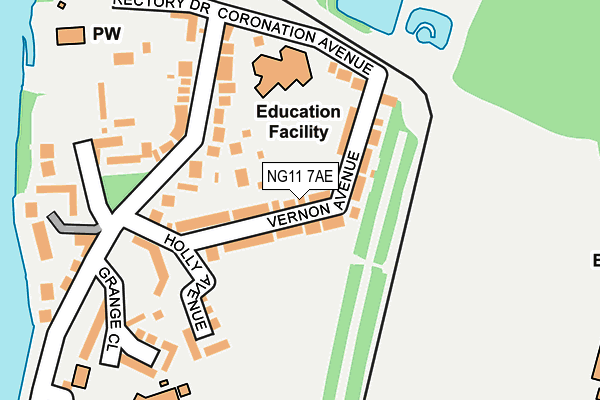 NG11 7AE map - OS OpenMap – Local (Ordnance Survey)