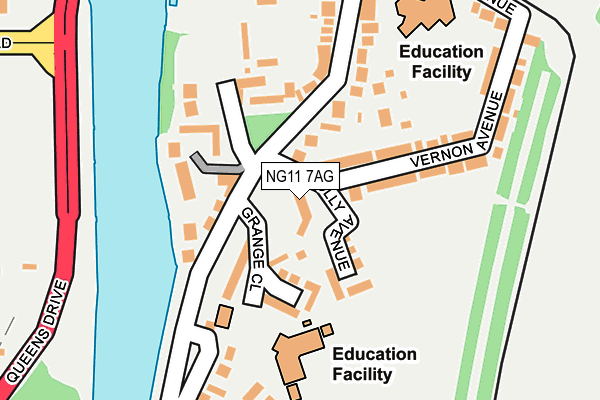 NG11 7AG map - OS OpenMap – Local (Ordnance Survey)