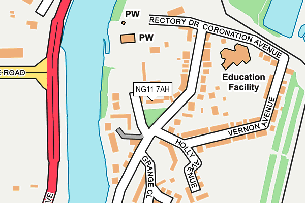 NG11 7AH map - OS OpenMap – Local (Ordnance Survey)
