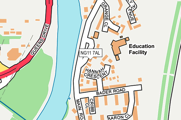 NG11 7AL map - OS OpenMap – Local (Ordnance Survey)