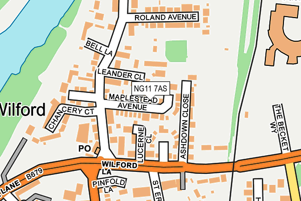 NG11 7AS map - OS OpenMap – Local (Ordnance Survey)