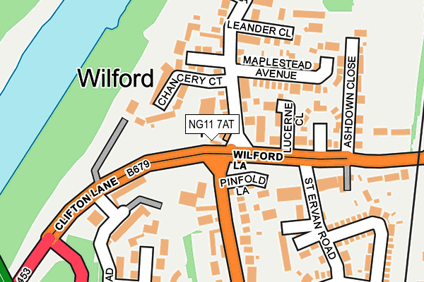 NG11 7AT map - OS OpenMap – Local (Ordnance Survey)