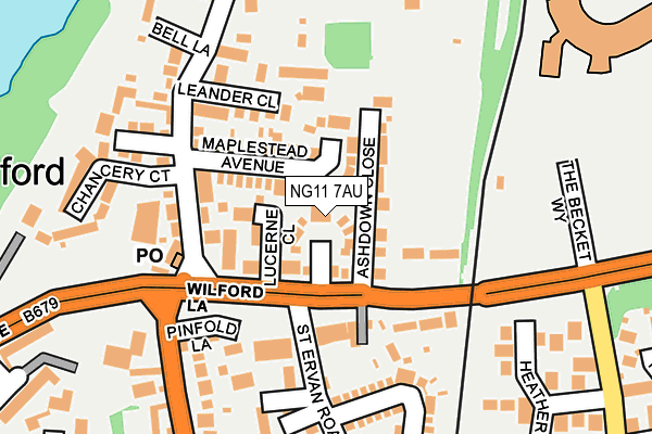 NG11 7AU map - OS OpenMap – Local (Ordnance Survey)