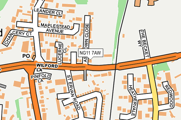 NG11 7AW map - OS OpenMap – Local (Ordnance Survey)