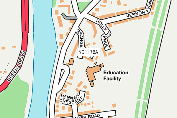 NG11 7BA map - OS OpenMap – Local (Ordnance Survey)