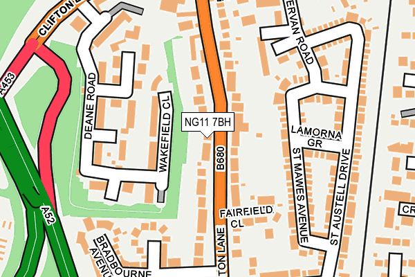 NG11 7BH map - OS OpenMap – Local (Ordnance Survey)